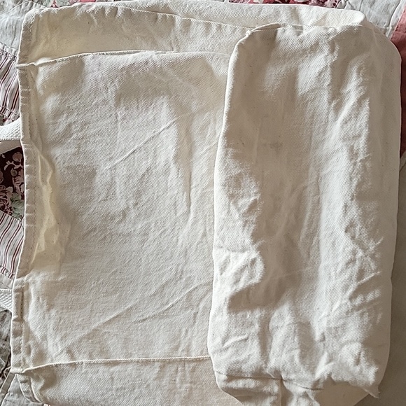 Canvas Bag 13" Deep 16"Wide.  6" Strap.  No Holes. Graphics In Great Condition. - Picture 7 of 8